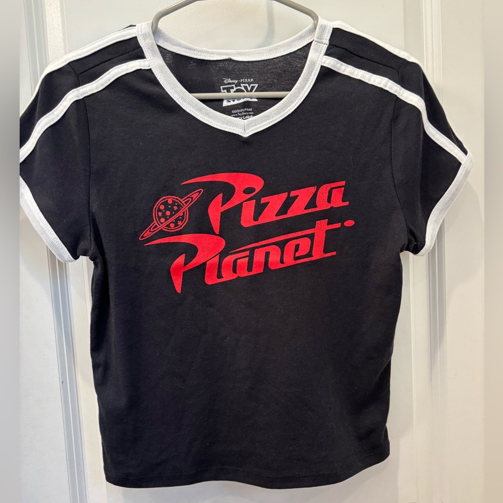 NWOT Disney Pizza Planet Retro stripe T-Shirt - L